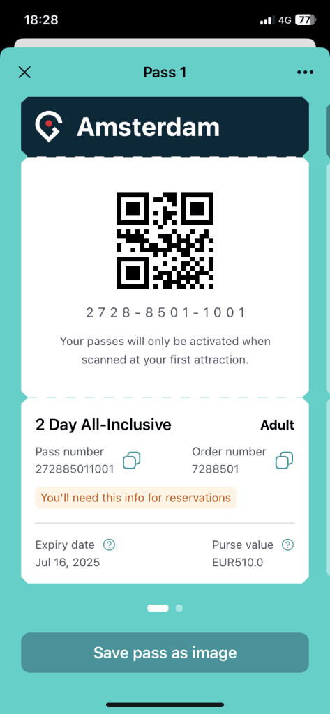 Utiliser le Go City Pass est simple. Scanner les pass à chaque attraction était un jeu d'enfant.