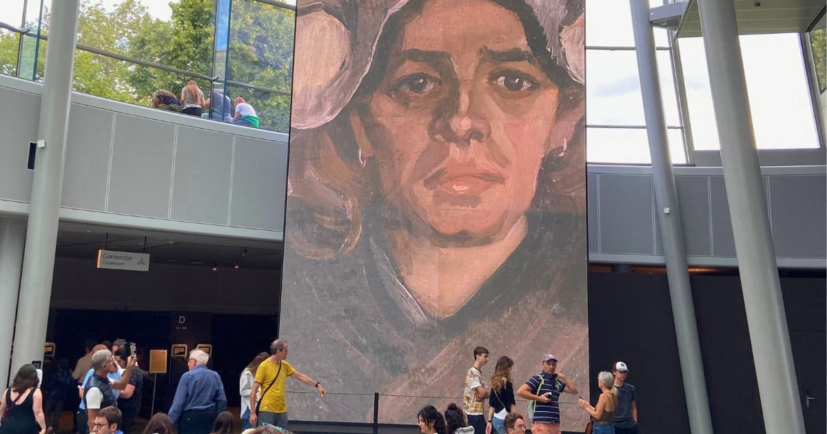 Entrée du musée Van Gogh à Amsterdam.